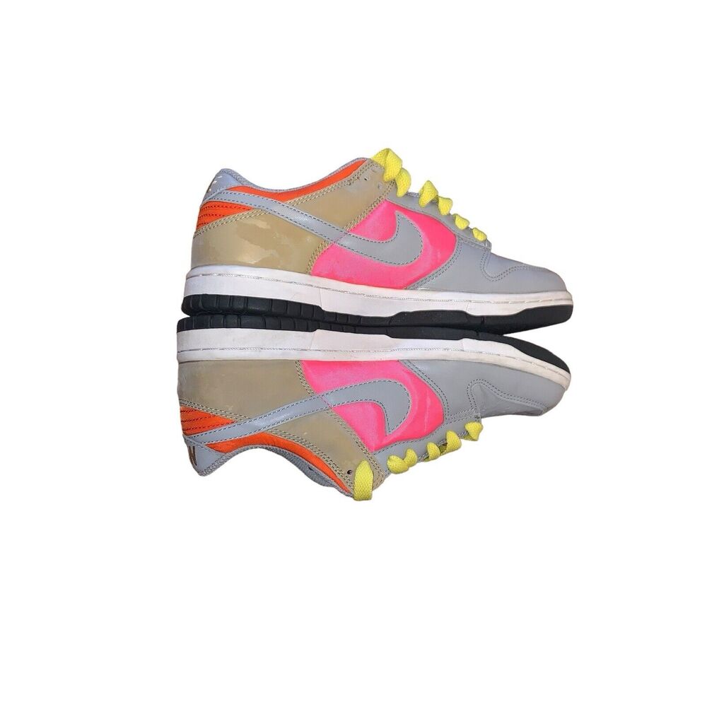 Nike Air Dunk Low Gray Laser*RARE YELLOW LACE*Pink Womens 6~2007 - Picture 12 of 15